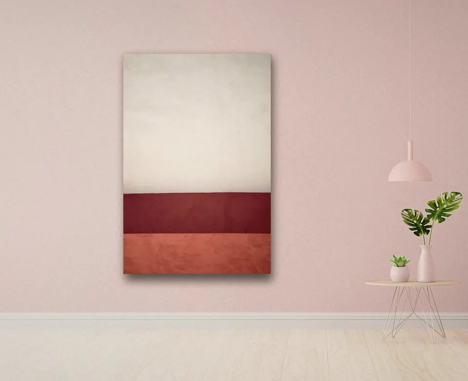 «Wall a là Rothko» di Valerio Porta, stampa su tela in un soggiorno