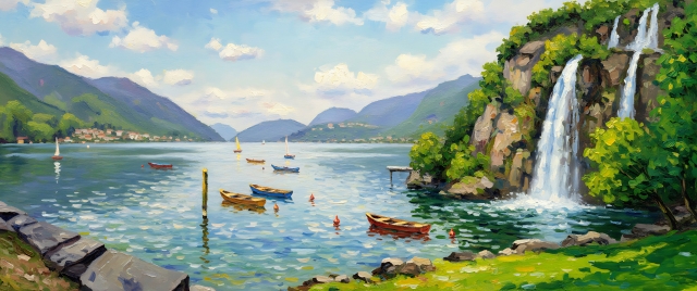 Cascate sul lago