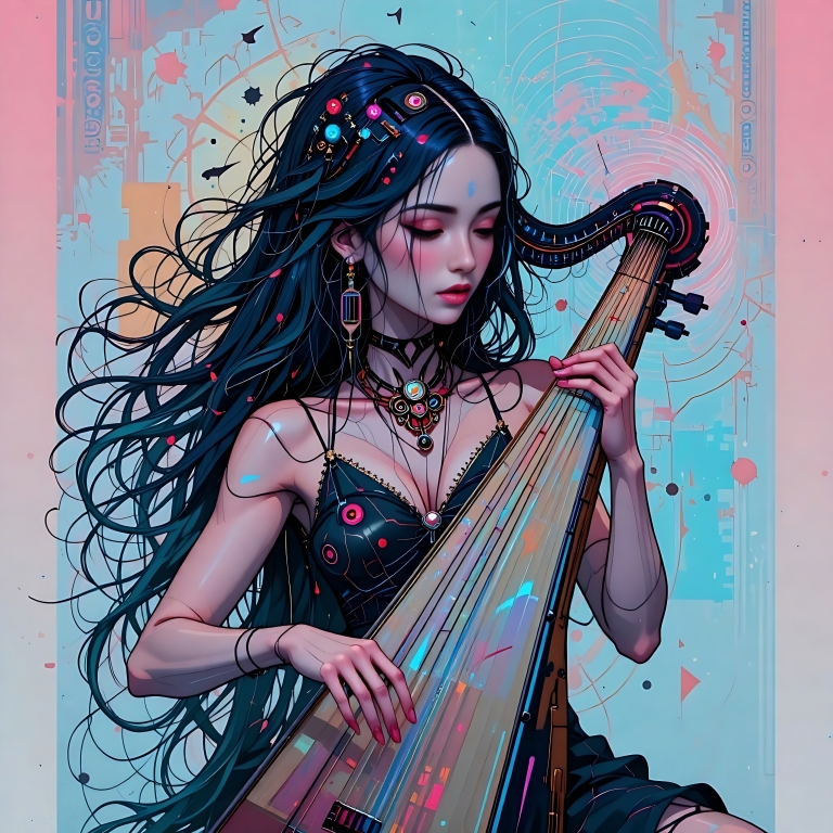 Woman and instrument