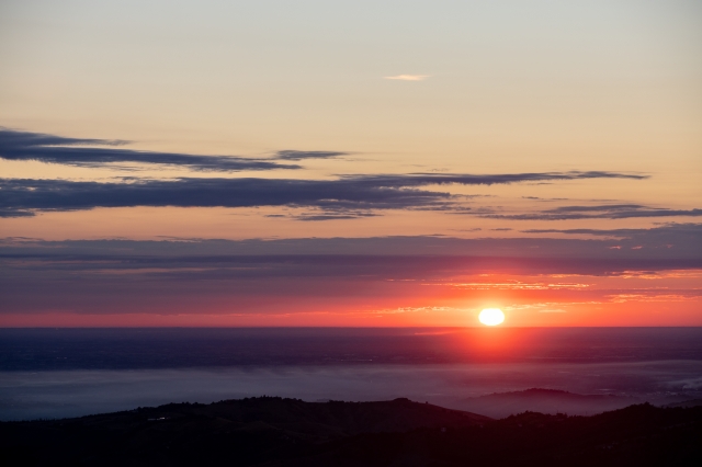 Alba estiva sulla pianura padana