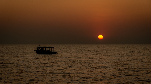 Tramonto sul Tonle Sap