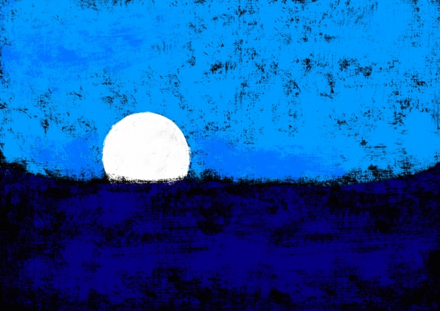 Paesaggio con luna
