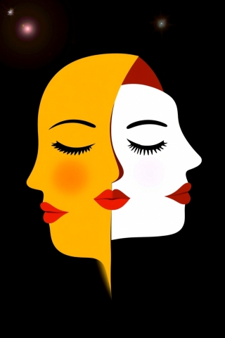 "Specchio Stellare: L’Essenza del Doppio Femminile"