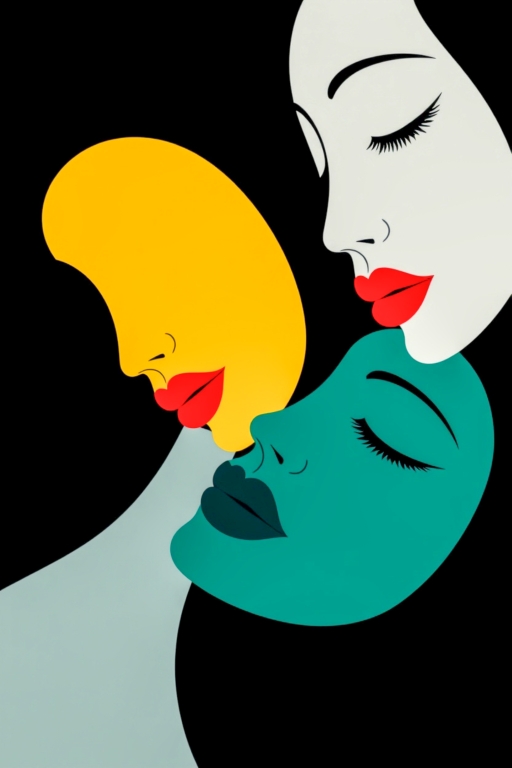 "Trinità Silenziosa: L’Armonia dei Volti"