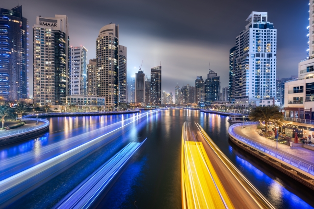 Dubai Marina by night