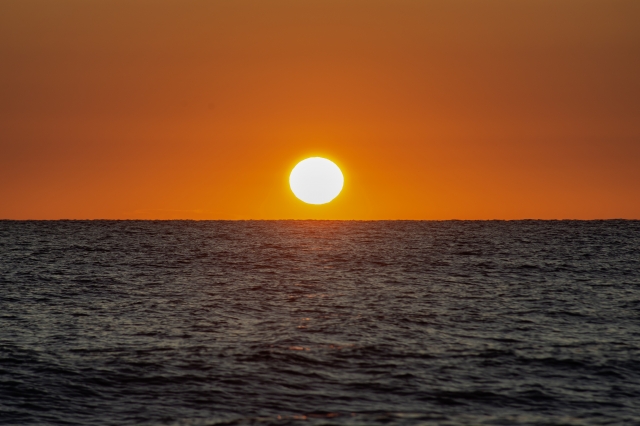 Tramonto rosso fuoco