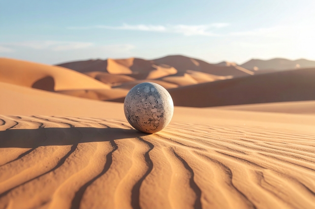 Sfera nel Silenzio del Deserto