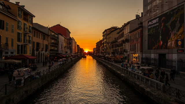 Tramonto sui Navigli