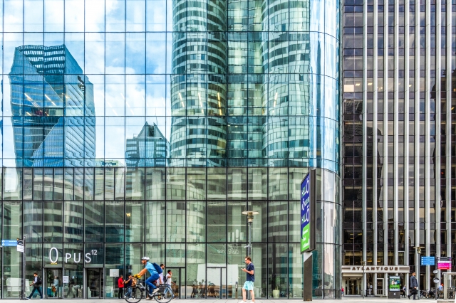 Parigi. Nuovi edifici nel quartiere della Défense.