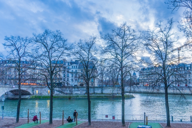Parigi, d'inverno all'ora blue.