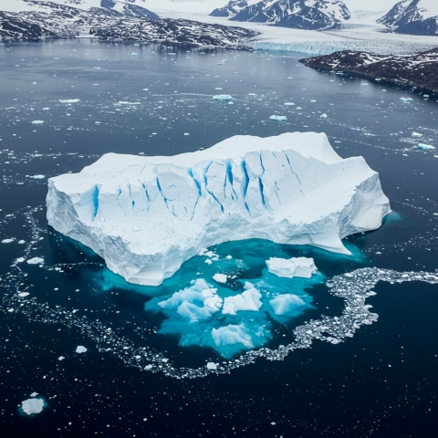 Iceberg in the sea