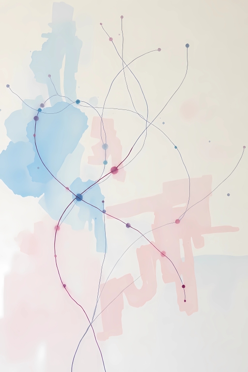 Connessioni Pastello – Wall Art Astratta Minimal