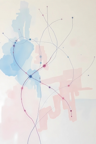 Connessioni Pastello – Wall Art Astratta Minimal