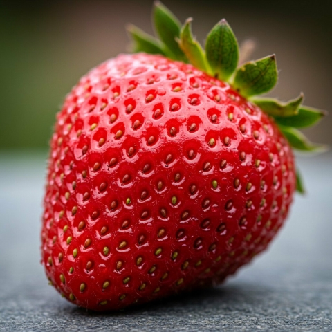 Tasty strawberry in close-up