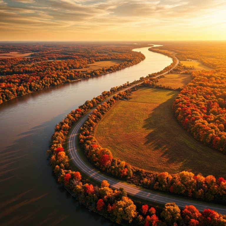 Beautiful river in nature