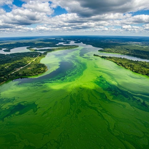 Beautiful river in nature