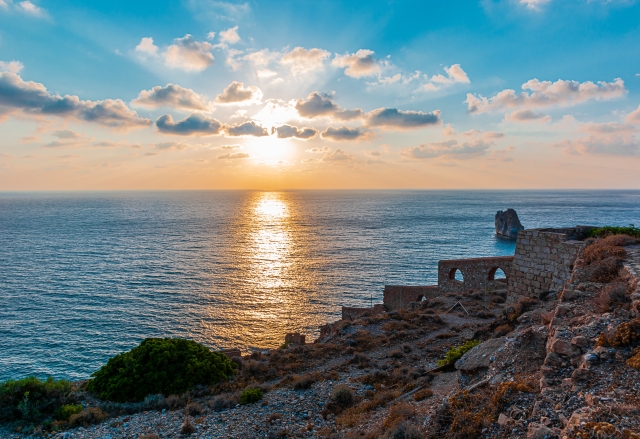 Le laverie al tramonto