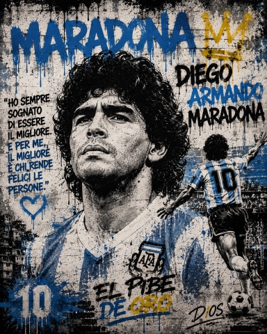 Diego Armando Maradona Street Art