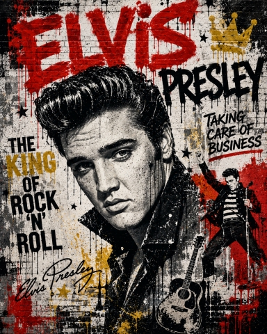 Elvis Presley Street Art