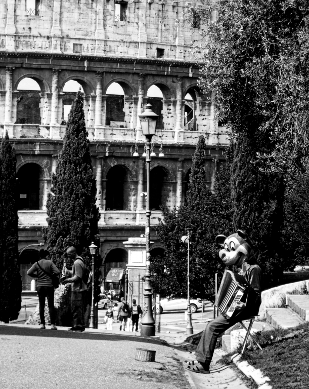 Artista di strada a Roma