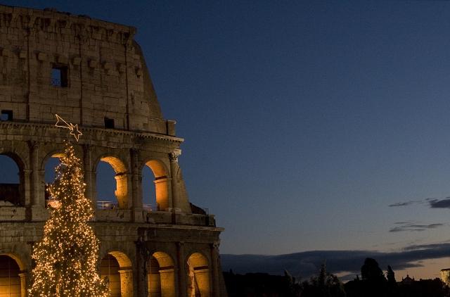 Colosseo in Roma , Natale