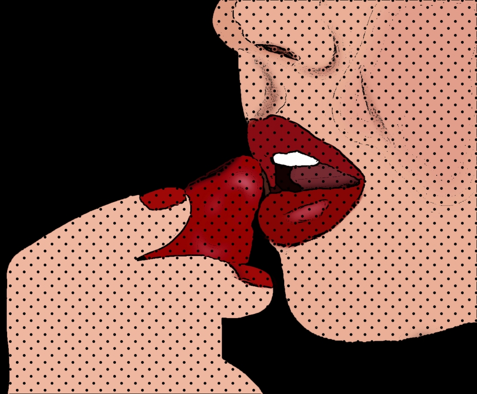 Lips Pop Art ritratto di donna