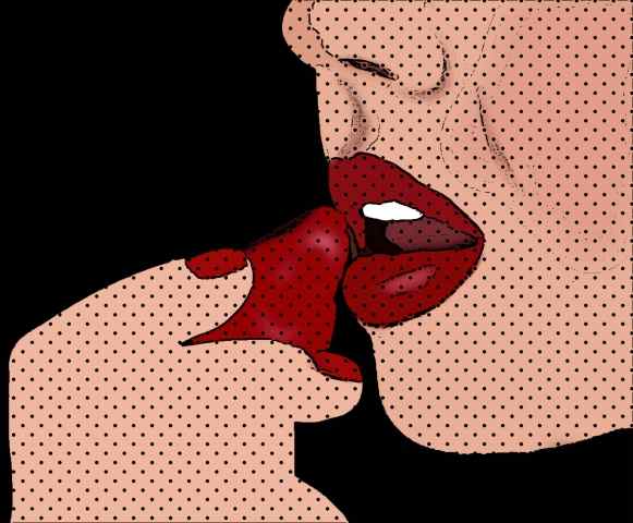 Lips Pop Art ritratto di donna