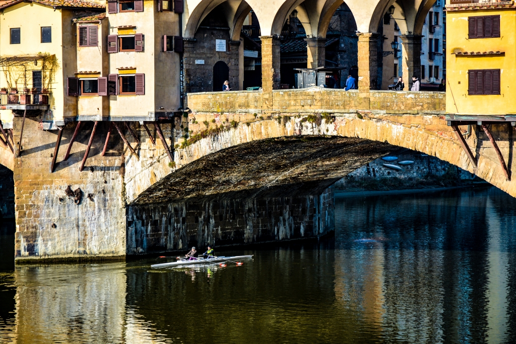 Canoa su Ponte Vecchio