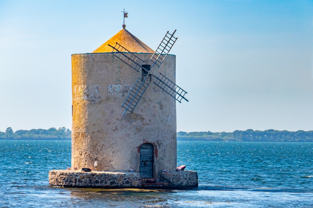 Il mulino a vento, Orbetello, Toscana, Italia