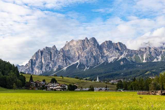 Le Dolomiti vicino Cortina d'Ampezzo