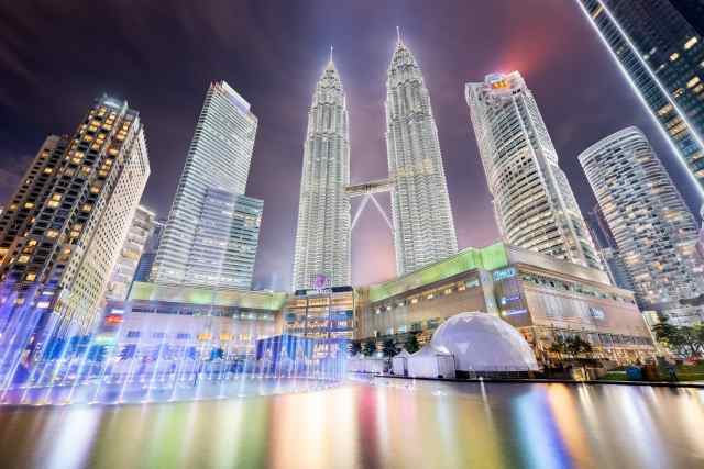 Le torri Petronas a Kuala Lumpur, Malesia