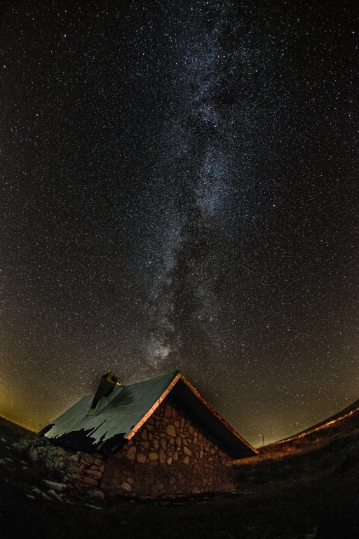 Via lattea in montagna