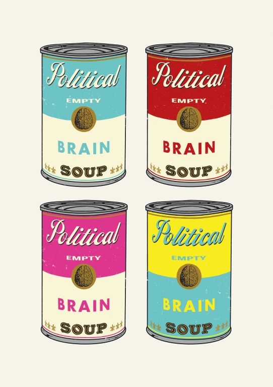 Political Brain (empty) soup colorful