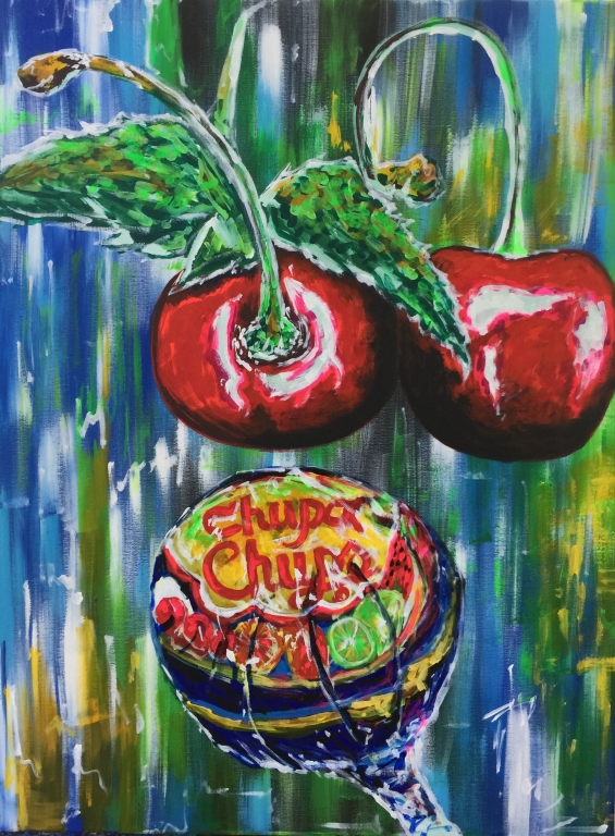 Cherries and lollipop