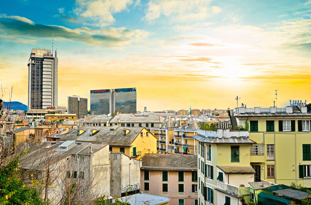 Genova al tramonto