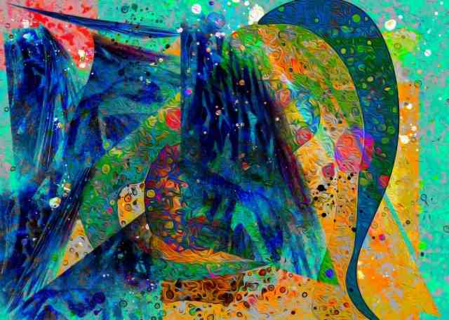 Astratto con colori accesi