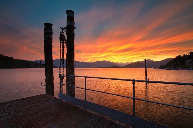 TRAMONTO AL PONTILE DI LAVENO