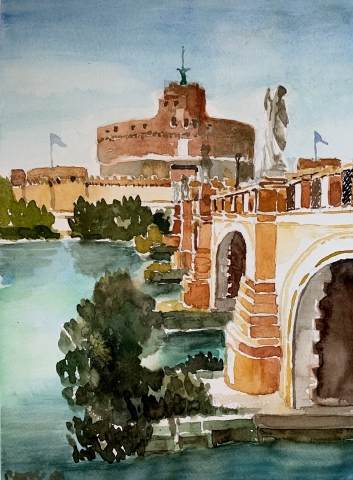 Castel Dant’Angelo e il ponte, Roma