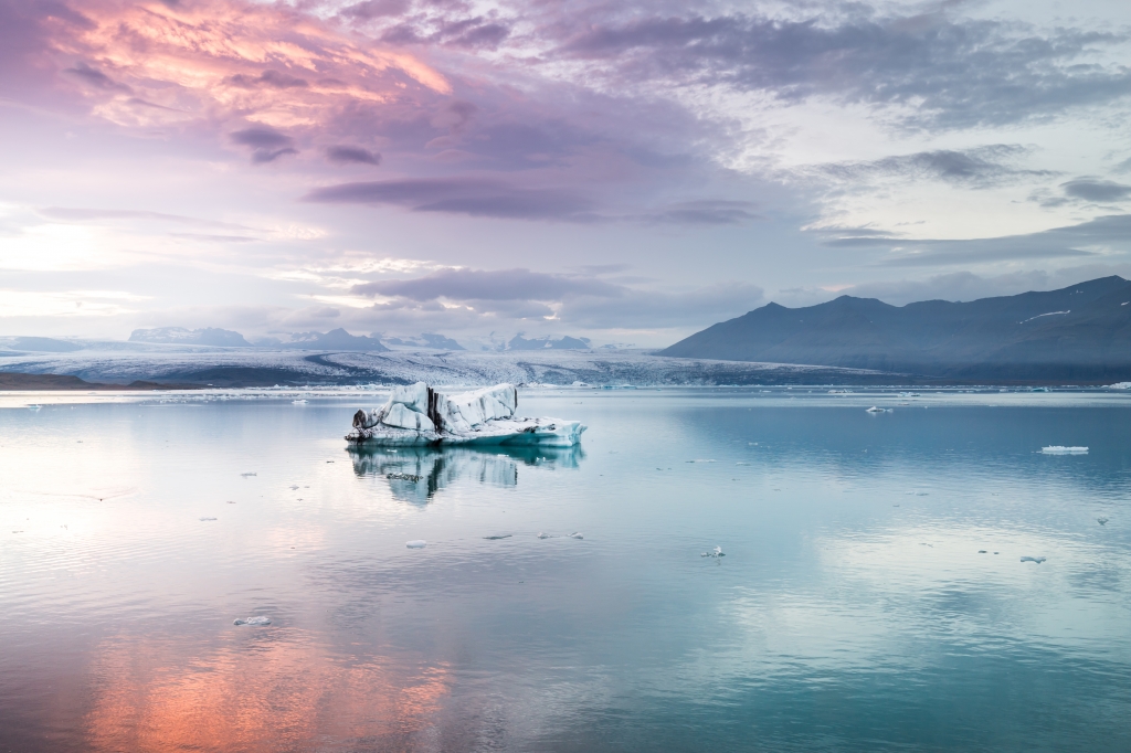 Tramonto sul Jokulsarlon