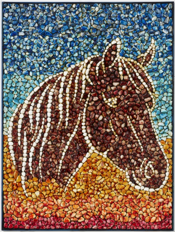 testa di cavallo marrone