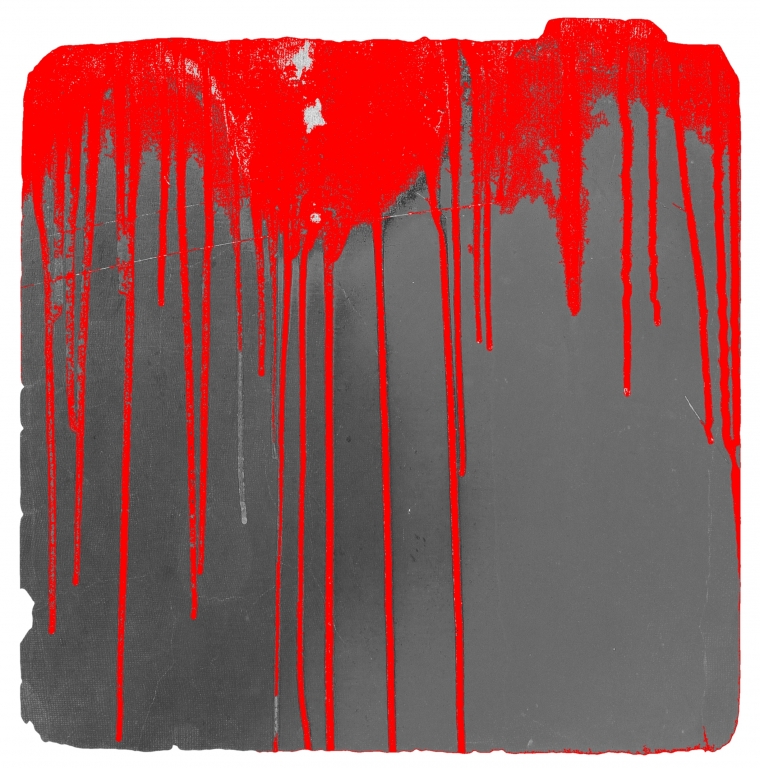 Immagine astratta di sgocciolamento rosso