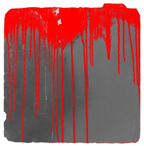 Immagine astratta di sgocciolamento rosso