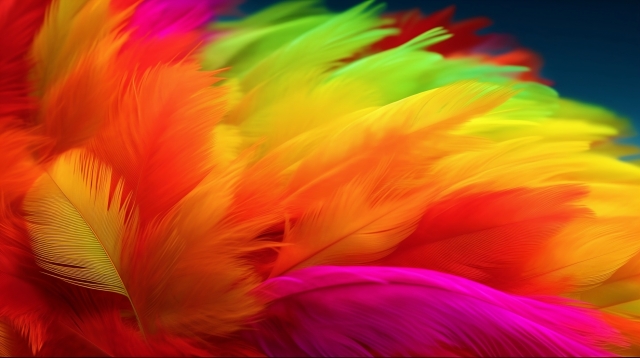 Piume multicolori