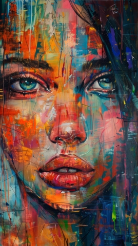Contemporary Portrait with Vivid Colors