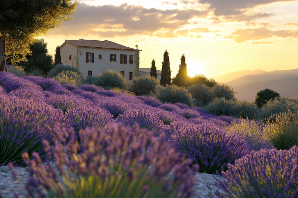 Campo di Lavanda al Tramonto