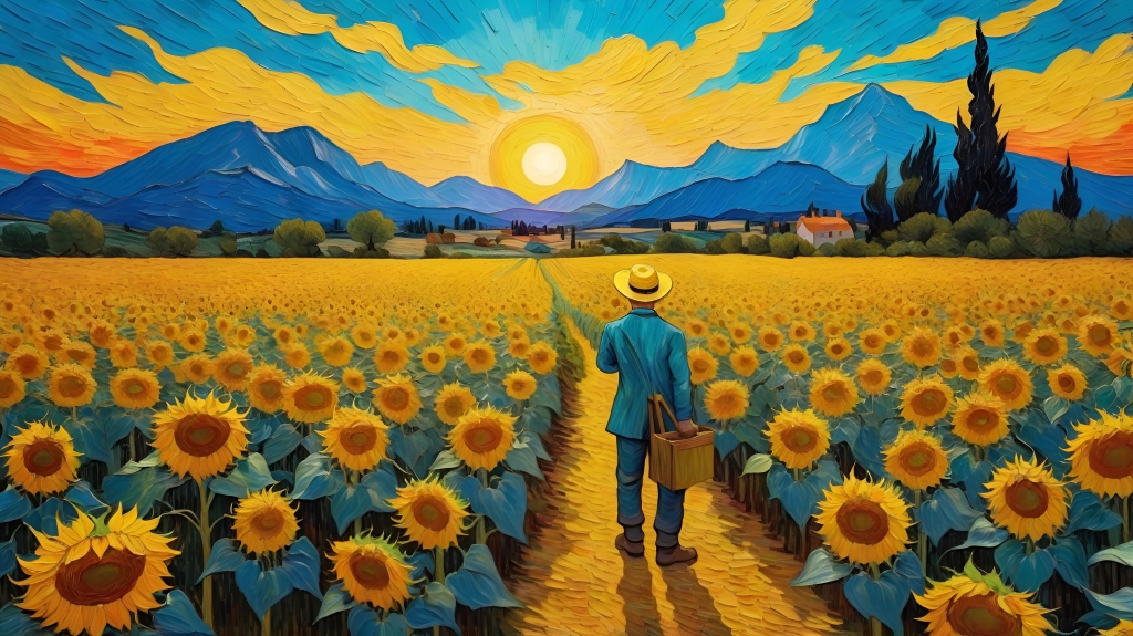 Il Viaggio dell'Artista tra i Girasoli