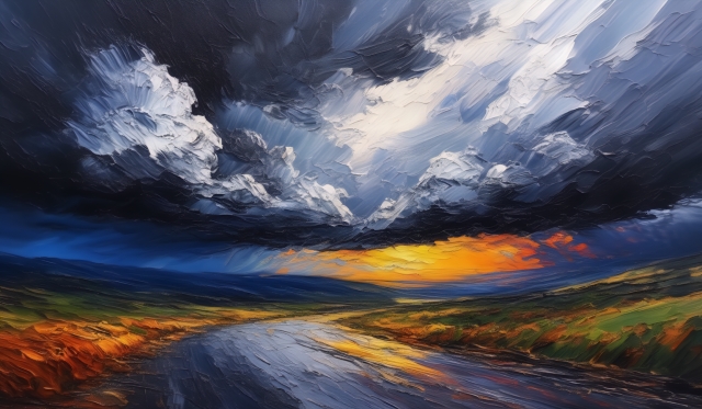 Cielo Tormentato e Sentiero Dorato · andy4u71