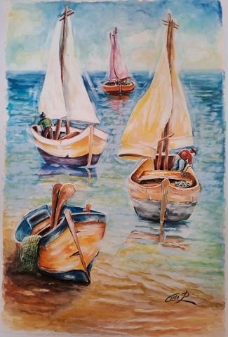 PESCATORI opera del M° P.Colle