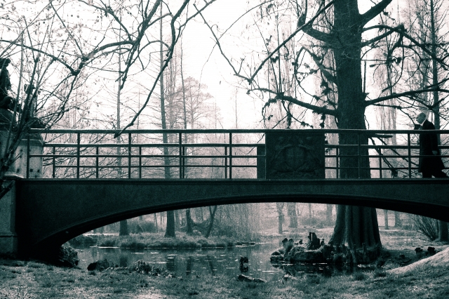 Ancient bridge in Milan, Italy.