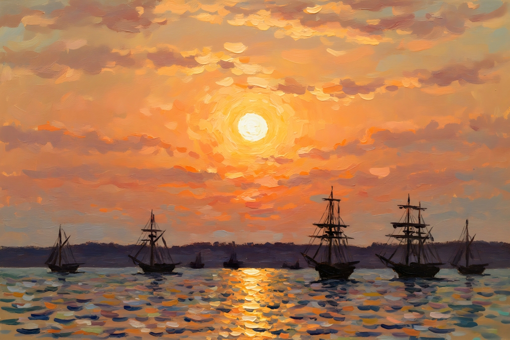 Tramonto sul mare